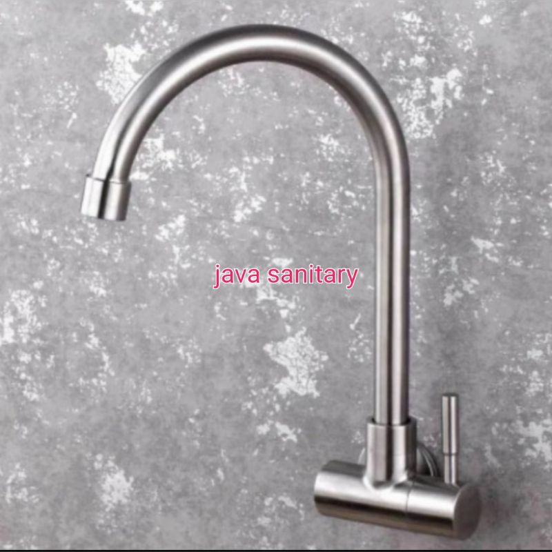 Jual Kran Kitchen Sink Stainless SUS 304 Kran Bak Cuci Piring Dinding