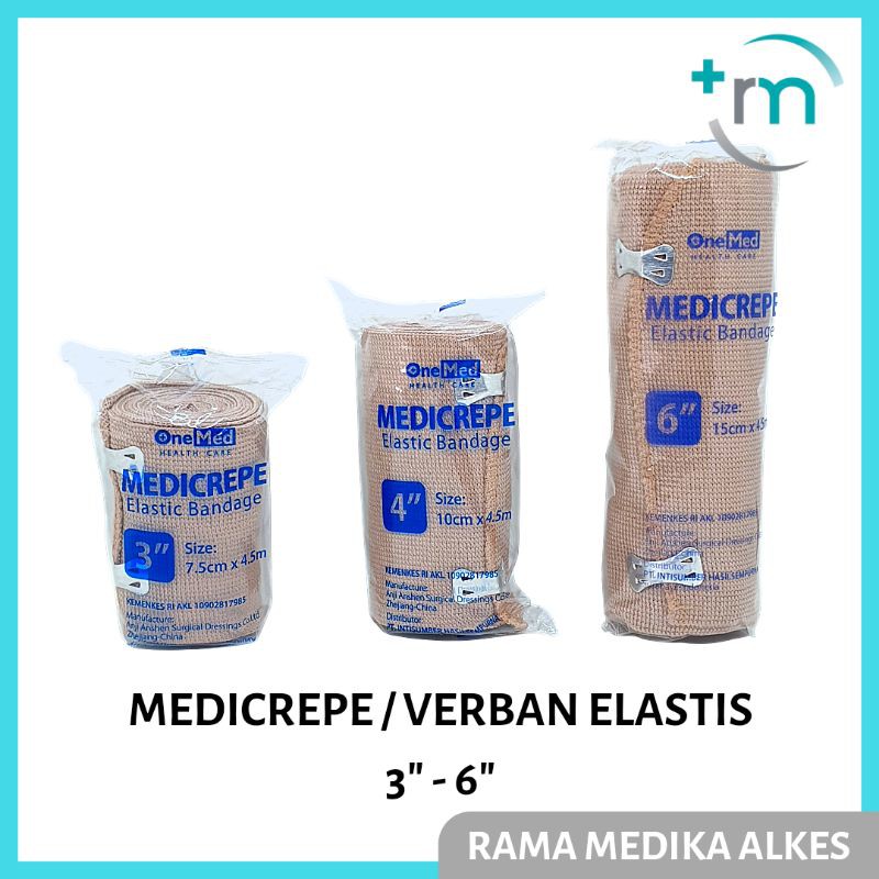 Jual Medicrepe Onemed Perban Elastis Coklat 3 Inch 4 Inch 6 Inch