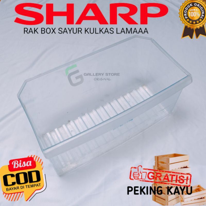 Jual RAK BOX SAYUR DAN BUAH KULKAS SHARP ORIGINAL TYPE KULKAS LAMAA