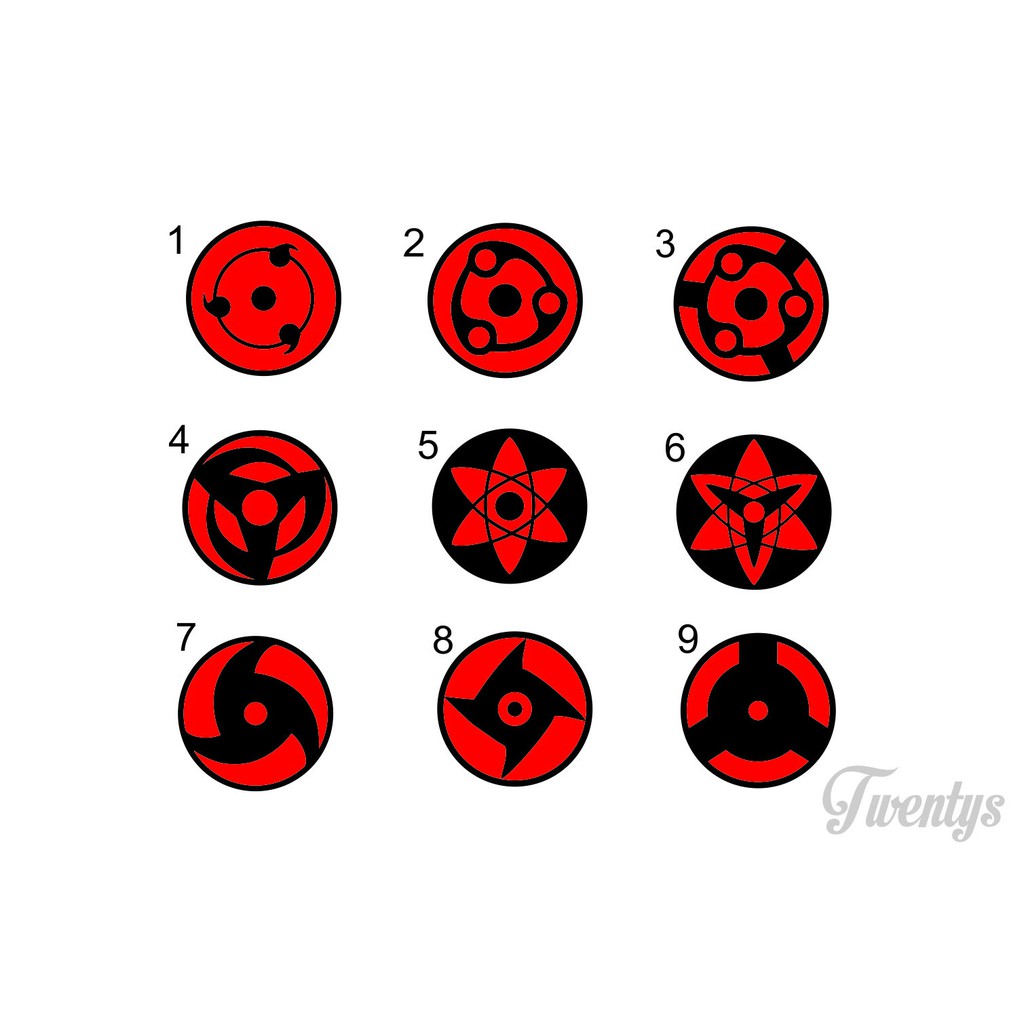 Jual Stiker Sharingan Uciha Cutting Sticker Vinyl Decal Shopee Indonesia