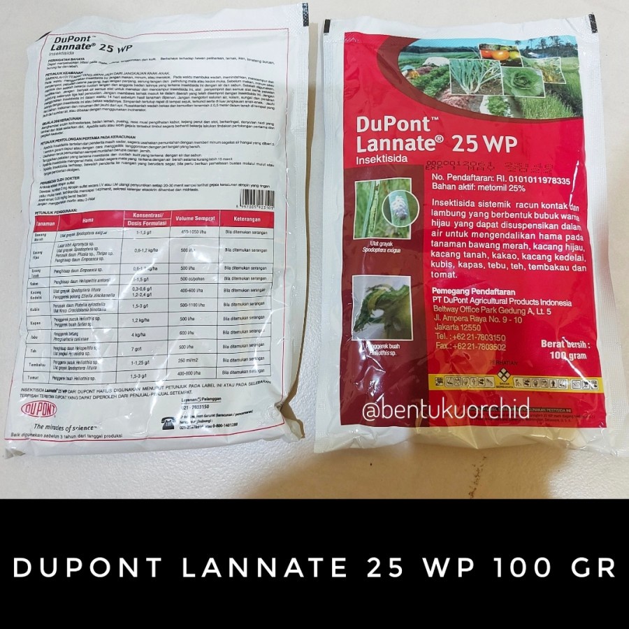 Jual Insektisida Sistemik Dupont Lannate 25 Wp Kemasan 100 Gr Shopee