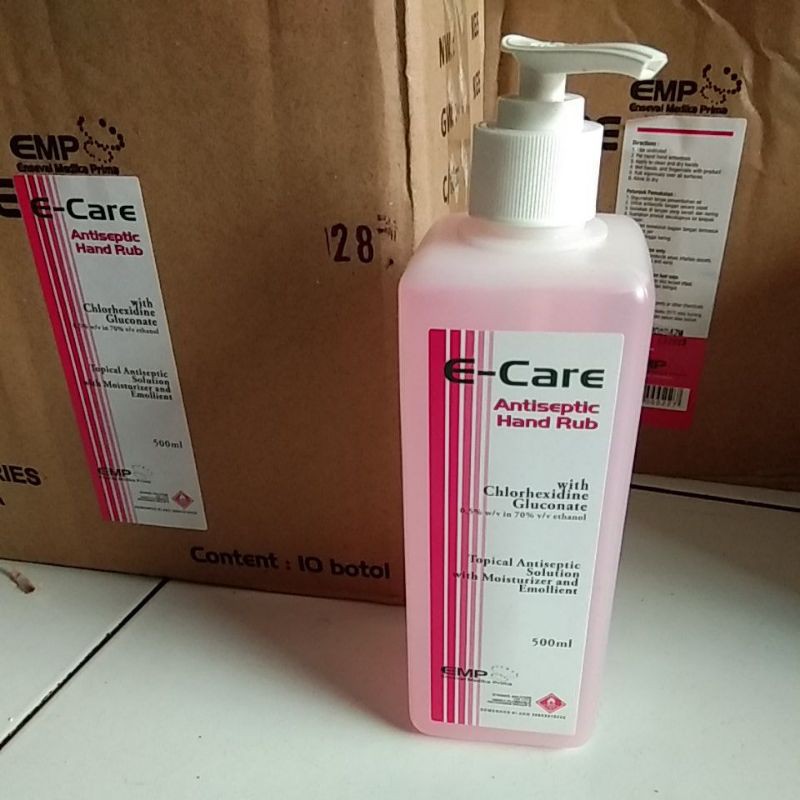 Jual ECARE E CARE Hand Rub Antiseptic Handsanitizer 500 Ml EXP