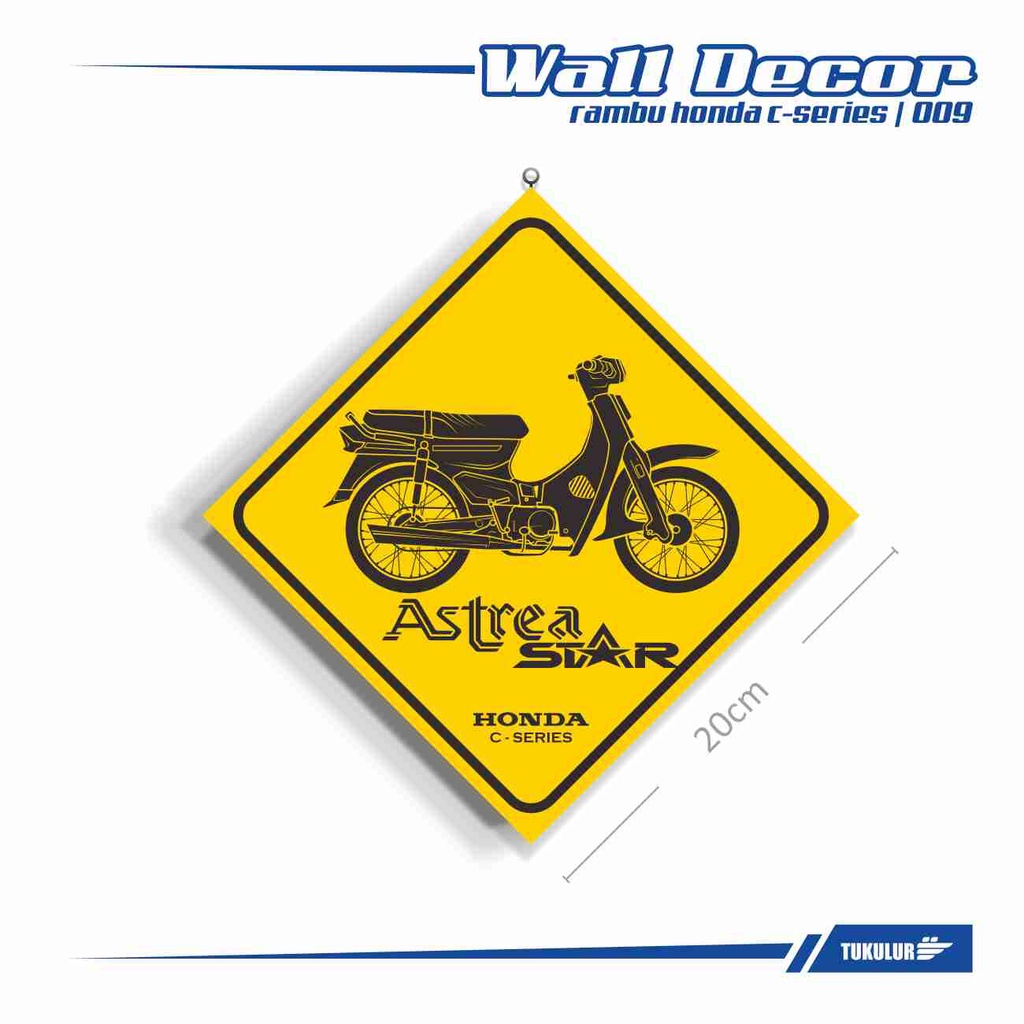 Jual HIASAN DINDING PAJANGAN WALL DECOR POSTER OTOMOTIF RAMBU HONDA