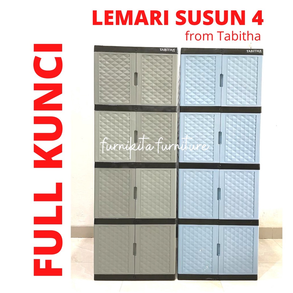 Jual Lemari Plastik Tabitha Susun Full Kunci Minimalis Shopee Indonesia