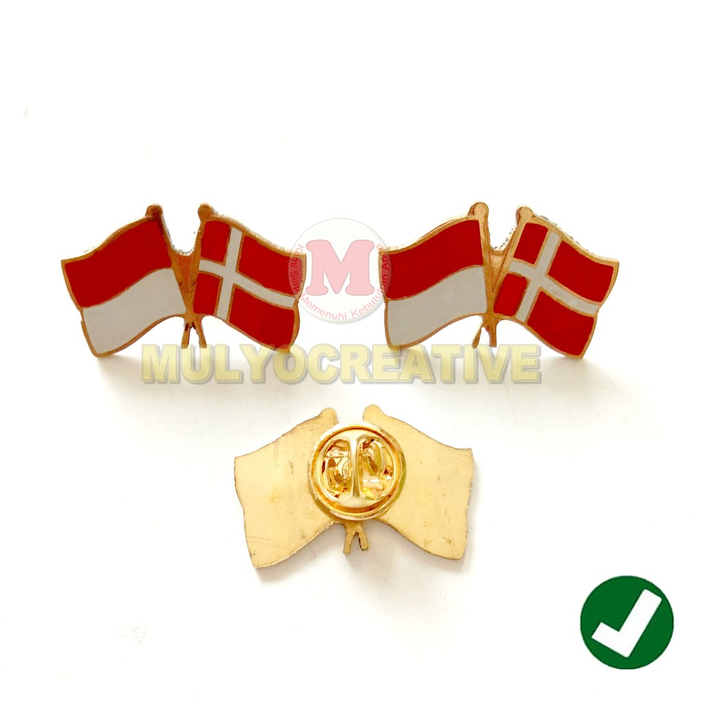 Jual Flag Pin Pin Bendera Persahabatan Indonesia Dan Denmark Shopee