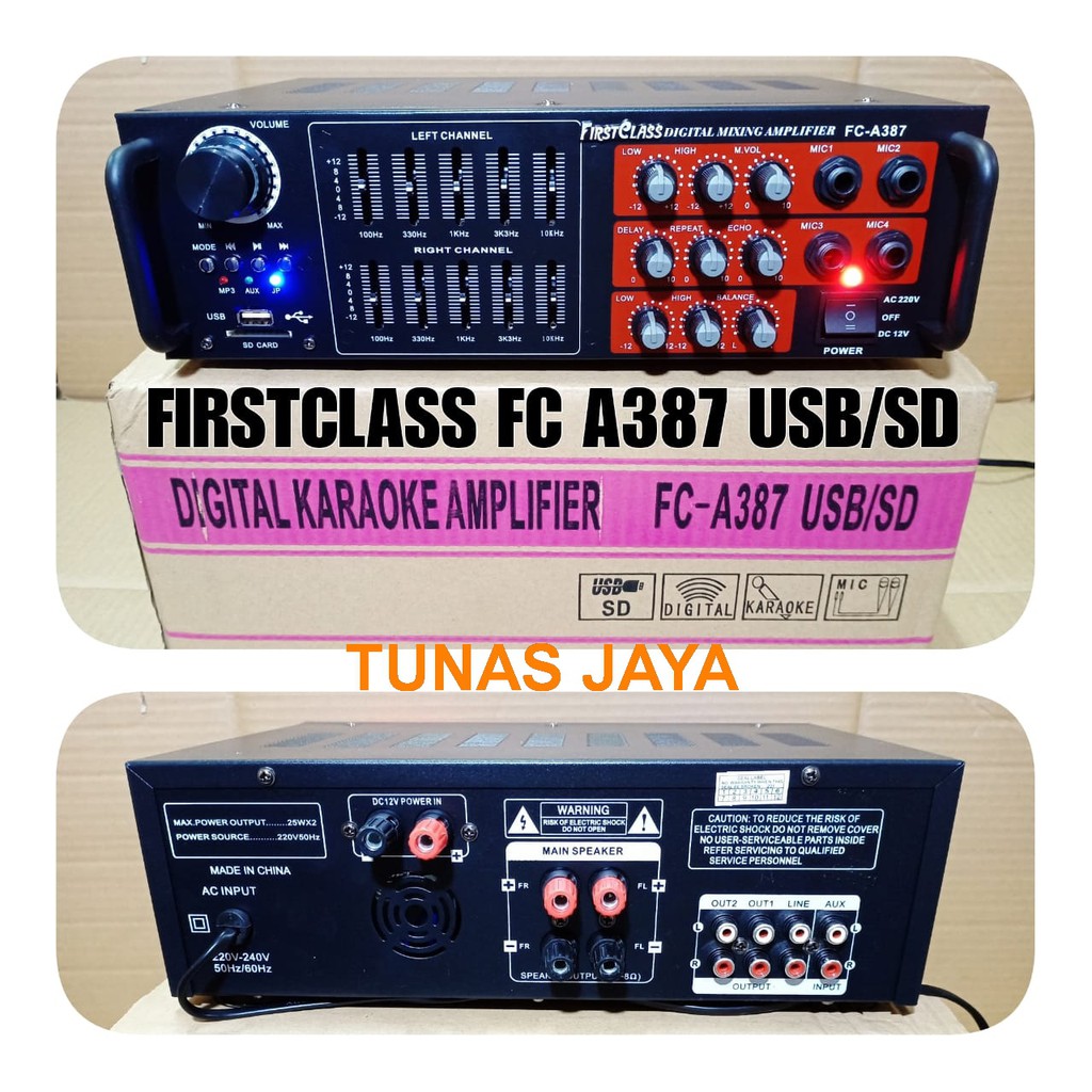 Jual Ampli Firstclass FCA387 Amplifier Firstclass FC A 387 USB SD