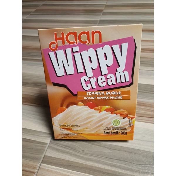 Jual Wippy Cream Bubuk Haan Instant Topping Powder 200g Shopee Indonesia