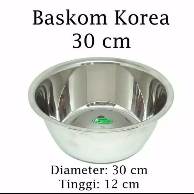 Jual BASKOM BESAR 30CM KOREA TEBAL DAN TINGGI Shopee Indonesia