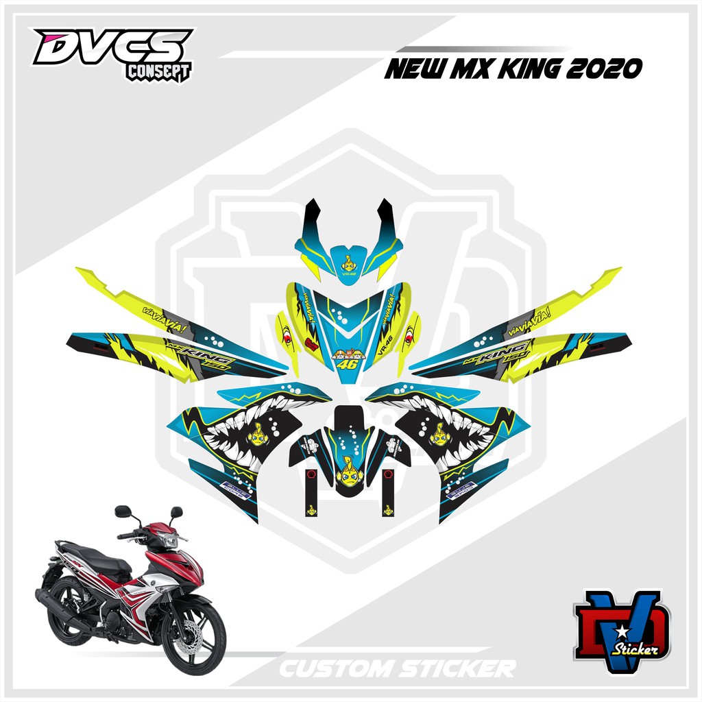 Jual Stiker Striping Mx King New Decal Sticker Mx King FullBody HIJAU