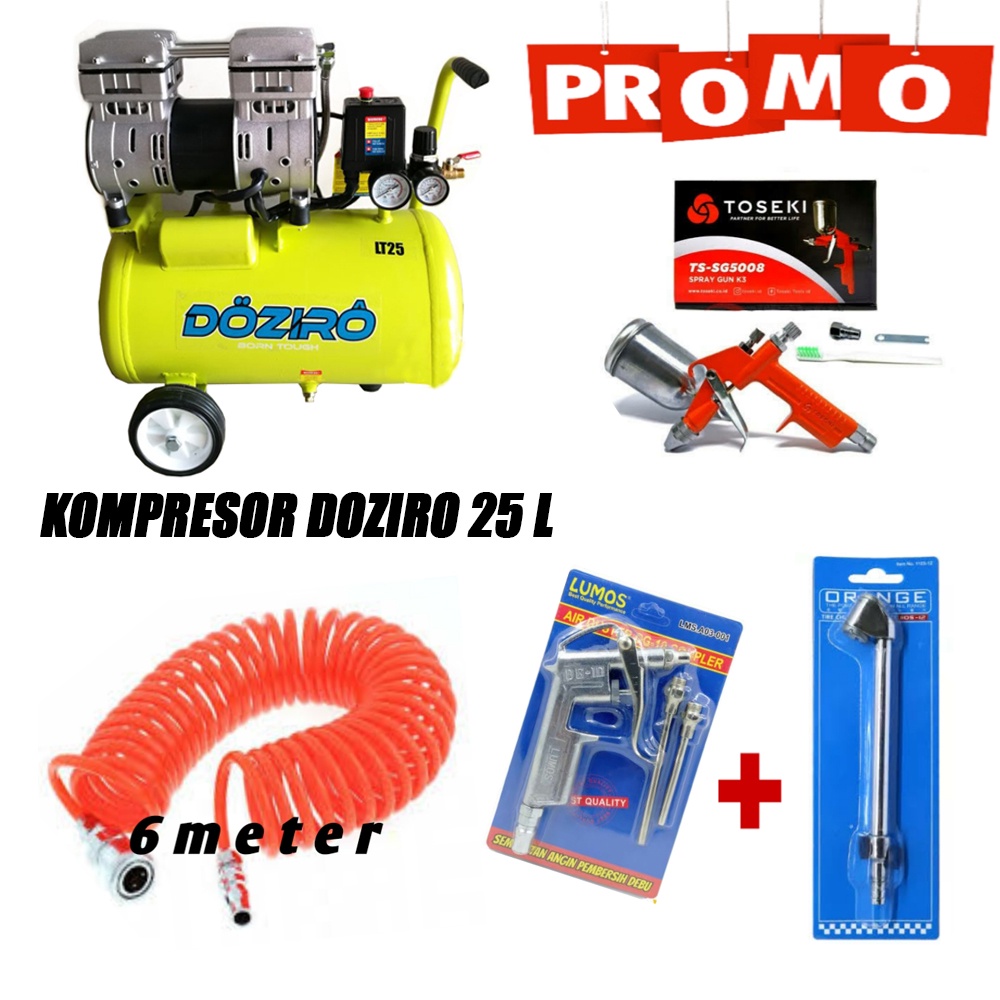 Jual New Paket Lengkap Item Mesin Kompresor Oilles Silent Doziro