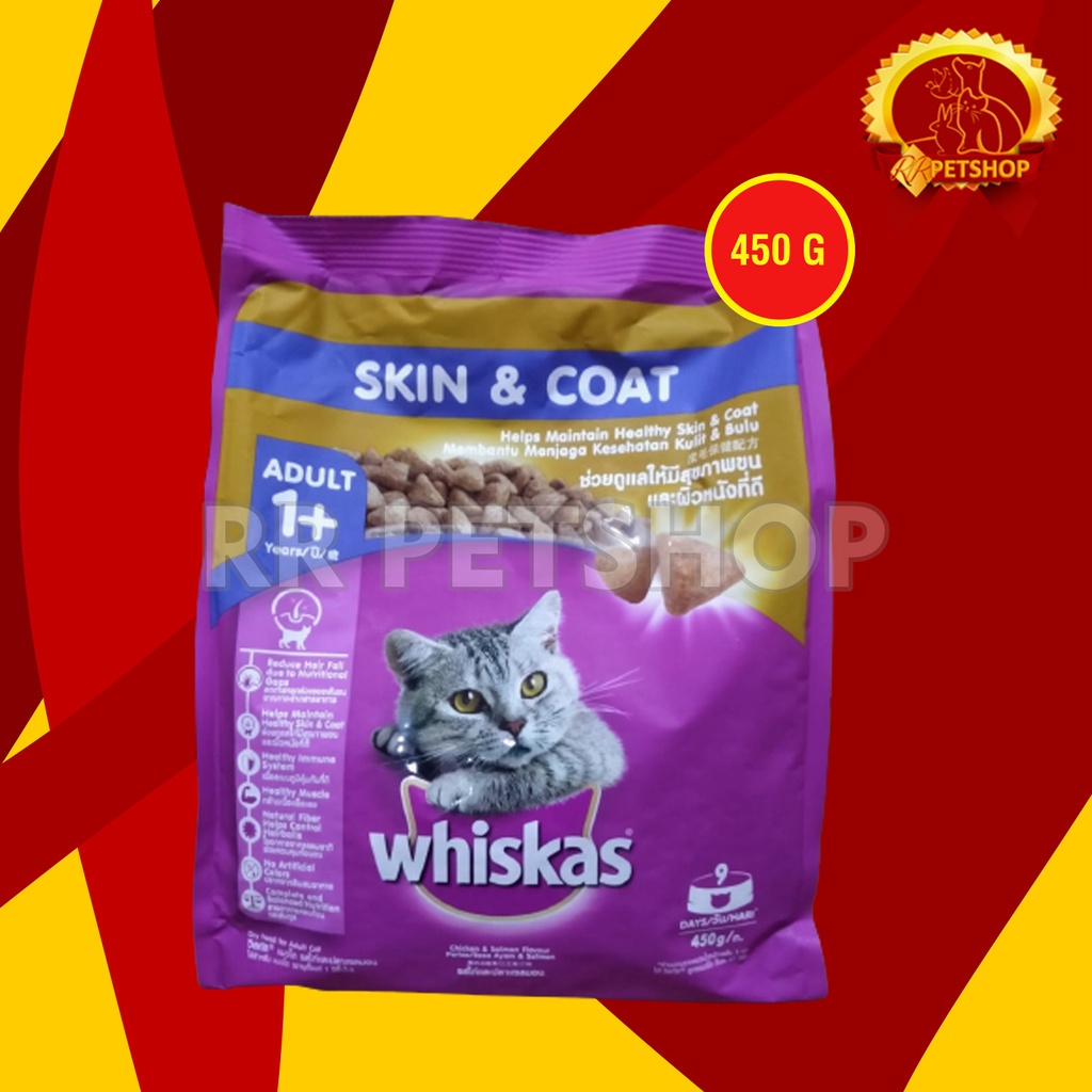 Jual Whiskas Makanan Kucing Kering Dry Food Adult Skin Coa Kulit Bulu