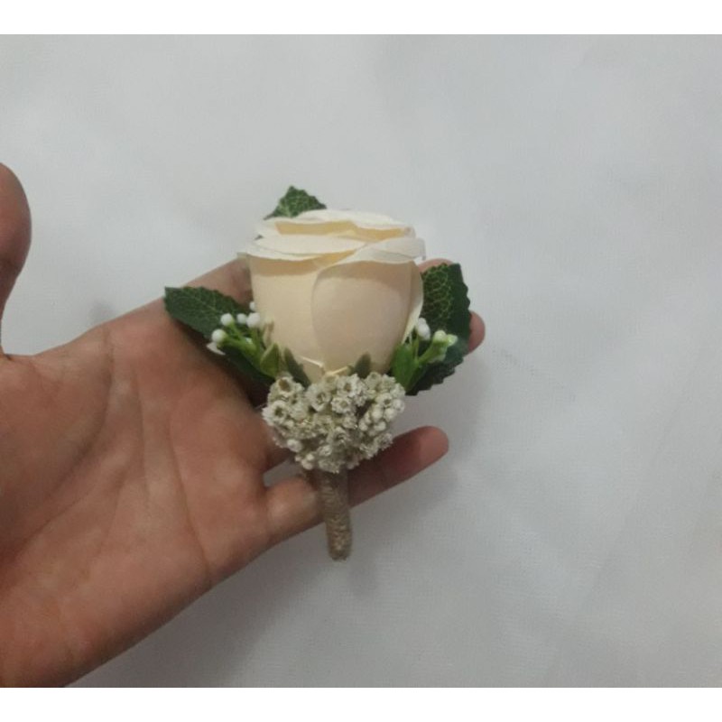 Jual Corsage Korsase Bunga Dada Jas Bross Pin Panitia Rustic Wedding