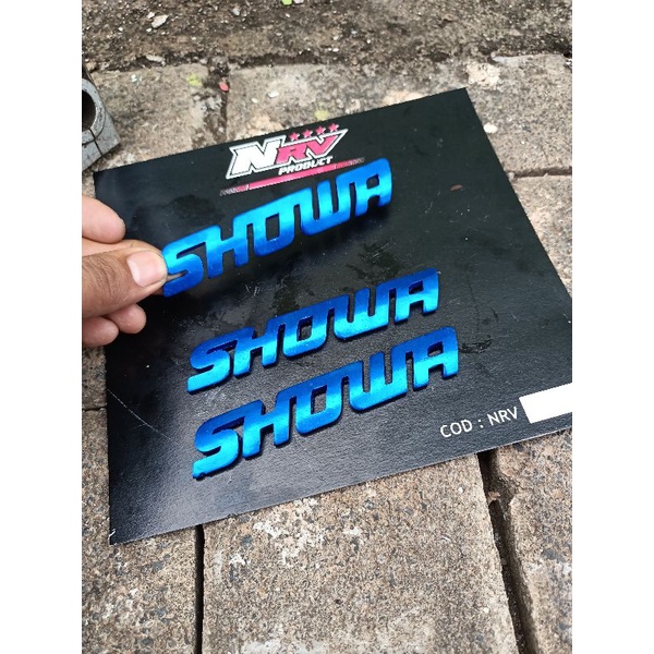 Jual Emblem Showa Set Kanan Kiri Mili Tebal Logo Emblem Showa Pnp