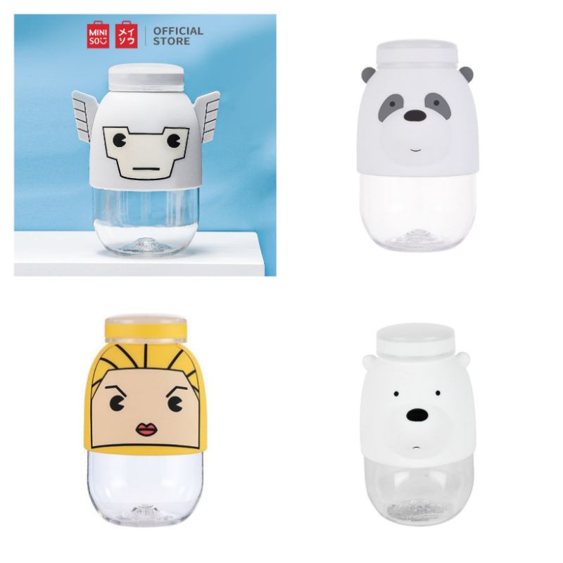 Jual Miniso Botol Minum 380ml Edisi Marvel We Bare Bears Shopee Indonesia