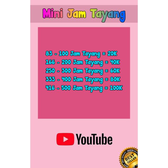 Jual Mini Jam Tayang Youtube Murah Bisa Di Monetisasi Shopee