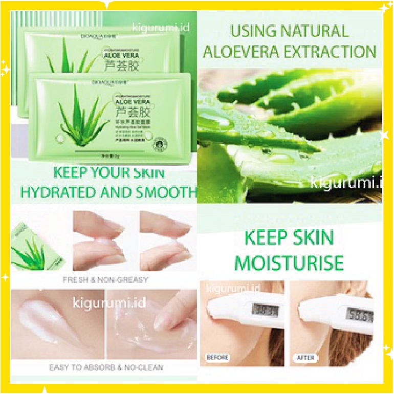 Jual Aloe Vera Gel Masker Wajah Moisture Sleeping Sachet Mask Bq