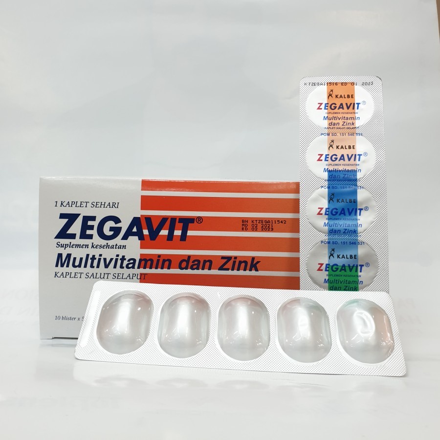 Jual Zegavit Multivitamin Dan Zink Strip Isi Tablet Harga Per