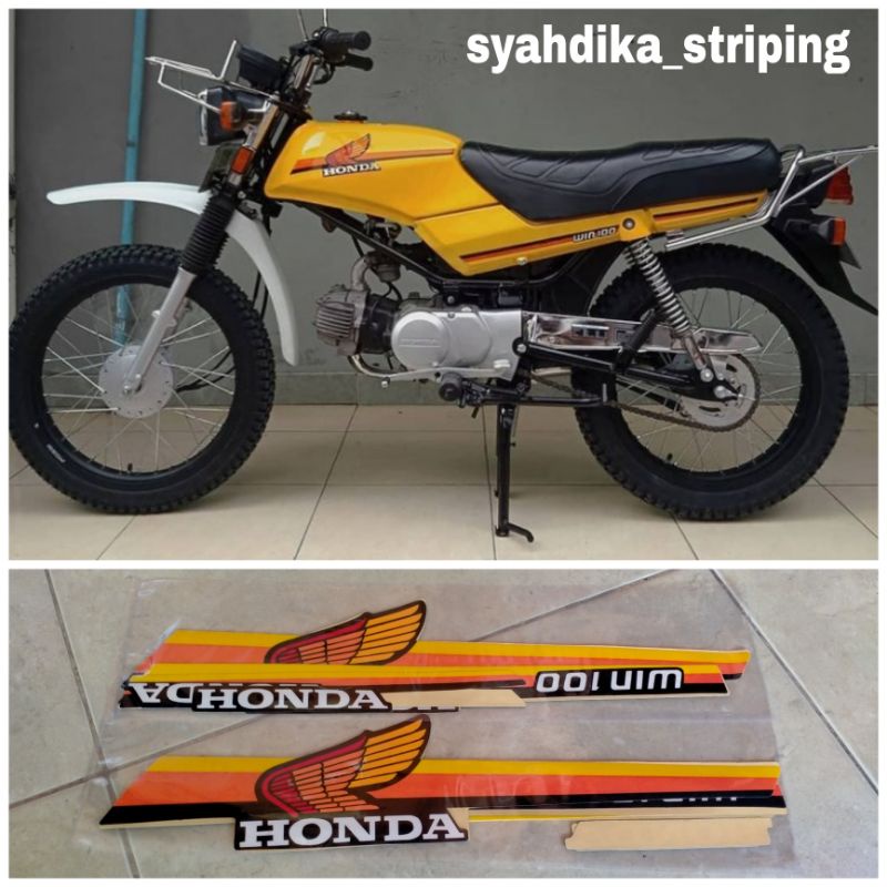 Jual Stiker Striping Lis Body Honda Win Kuning Shopee Indonesia