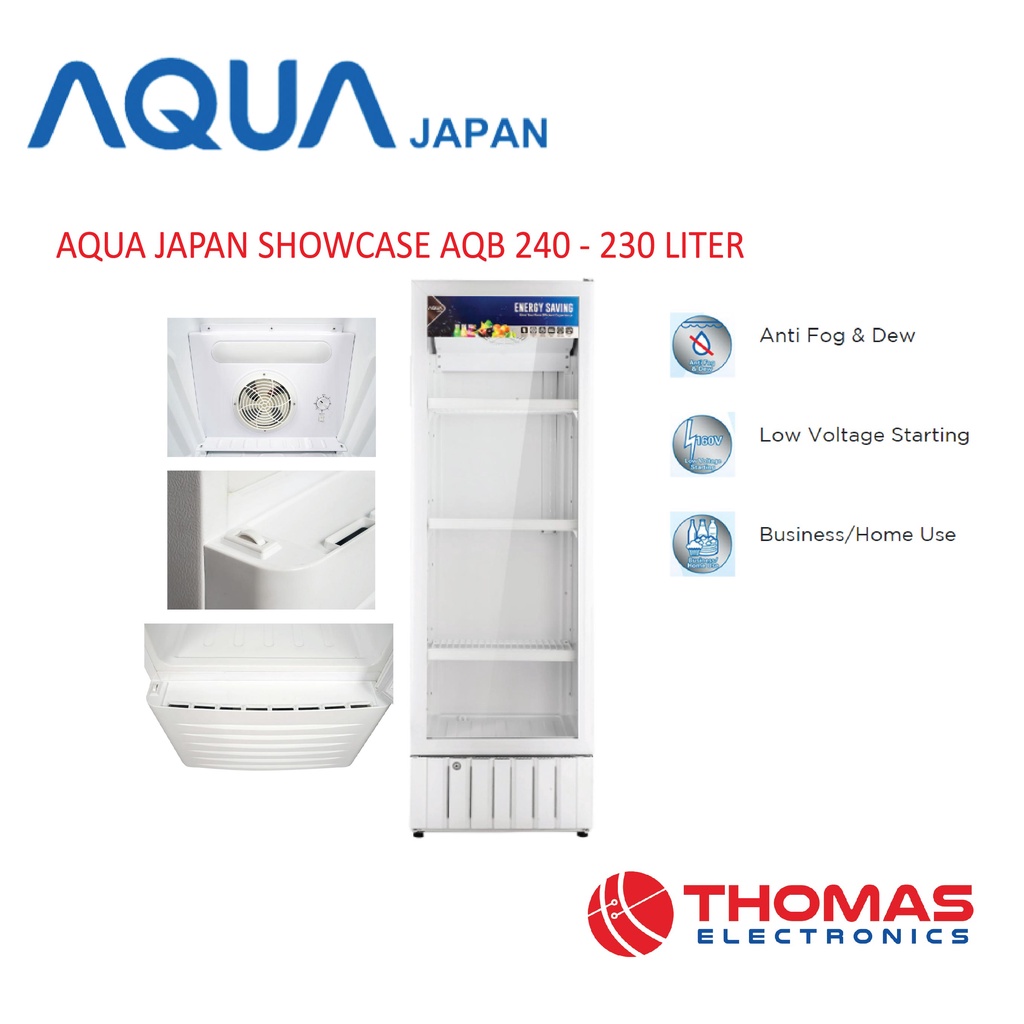 Jual Aqua Japan Showcase AQB 240 Food Display Cooler Aqua AQB240 3 Rak