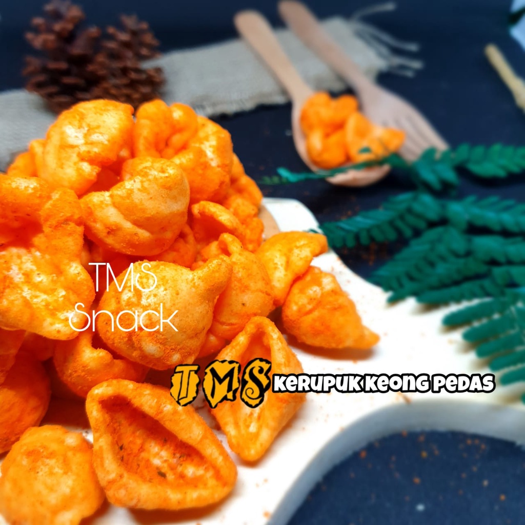 Jual TMS Snack Kerupuk Keong Pedas 125 Gram EXP Aman Shopee Indonesia