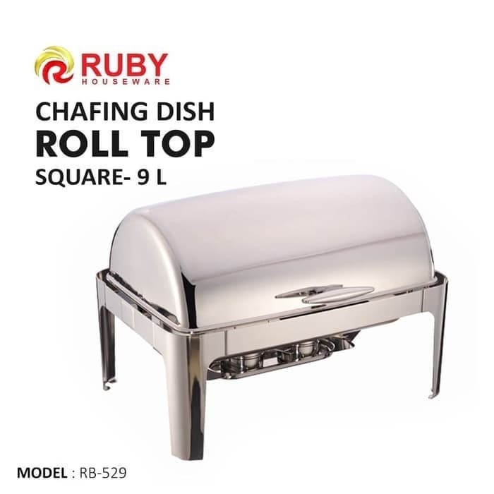 Jual Square Roll Top Chafing Dish Ltr Prasmanan Ruby Rb Shopee