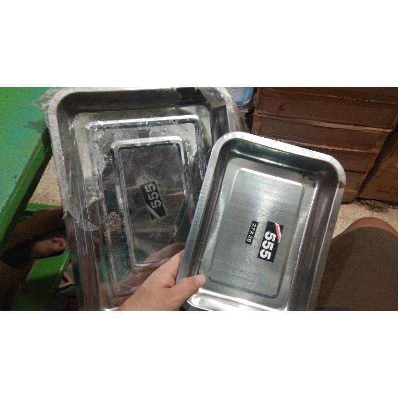 Jual Nampan Baki Stainless Kotak Persegi Segi Empat Segi 4 Besar Kecil