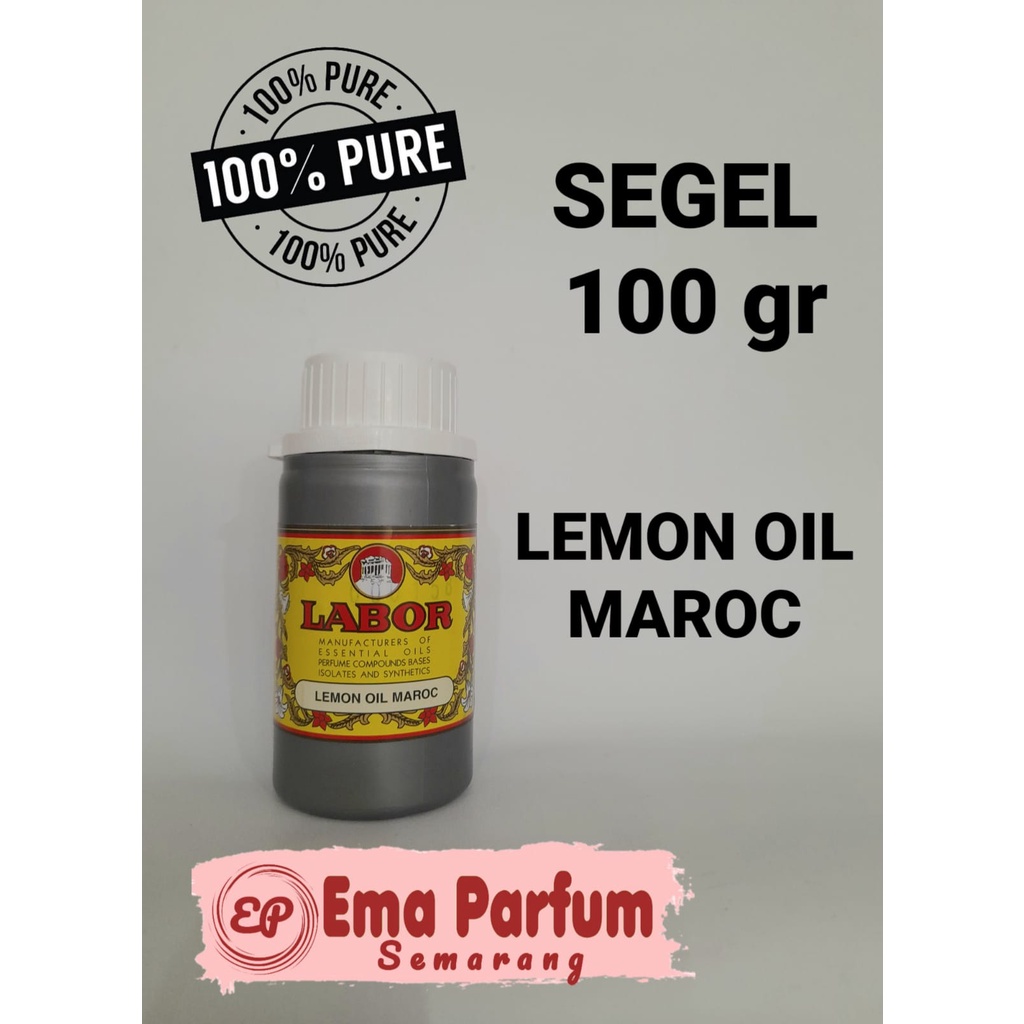 Jual 100 GR LEMON OIL MAROC SEGEL 100 GRAM LABOR BIBIT PARFUM LEMON