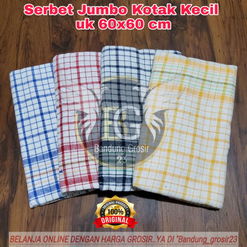 Jual Serbet Kain Lap Jumbo Kotak Kecil Uk X Cm Lusin Shopee