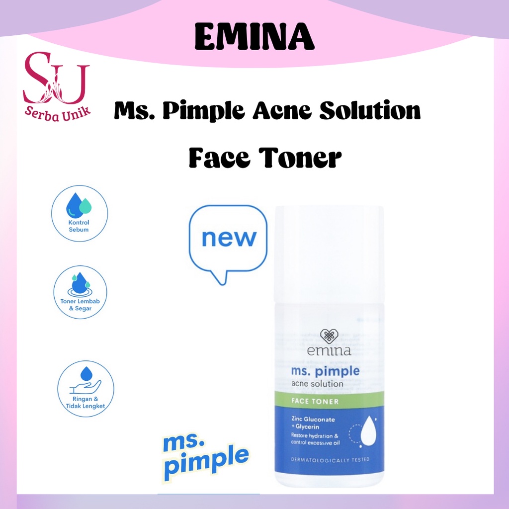 Jual Emina Ms Pimple Acne Solution Face Toner Ml Ml Shopee