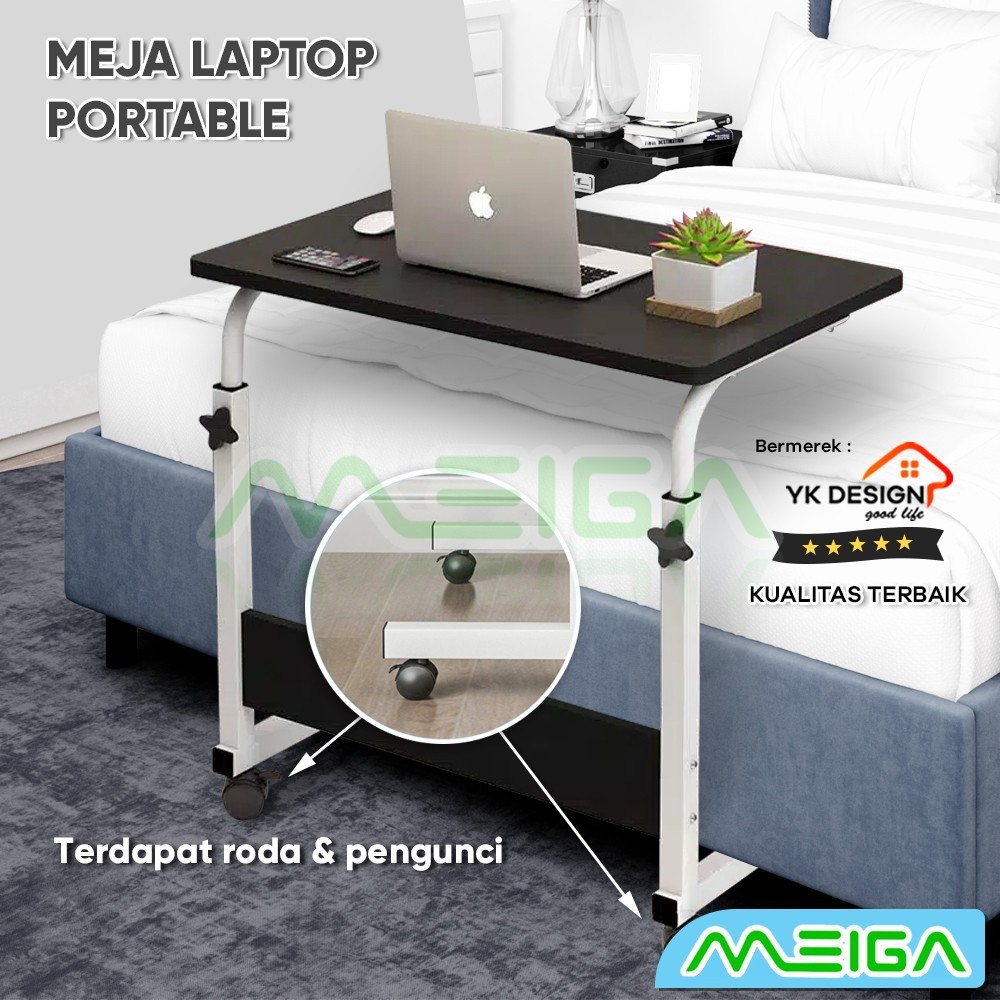 Jual Meja Laptop Kasur Meja Samping Tempat Tidur Meja Roda Portable