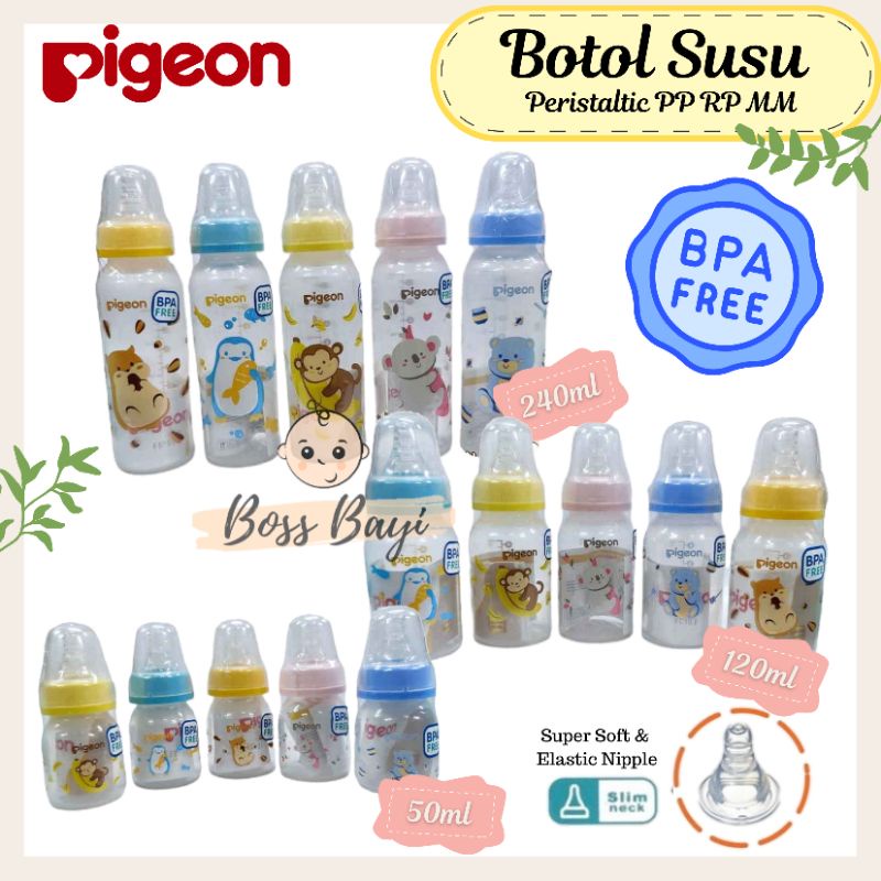 Jual PIGEON Botol Susu Dot PP RP Standart MM Slim Neck W S Type