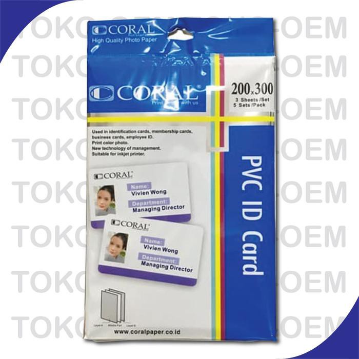 Jual Kertas Kertas Pvc Bahan Id Card Instan Coral A4 Isi 5 Lembar