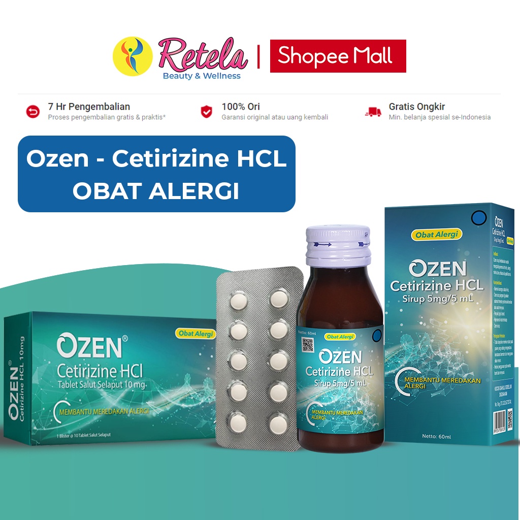 Jual Ozen Cetirizine Mg Blister Tablet Ozen Sirup Ml Cet