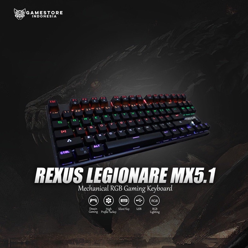 Jual Rexus Legionare Mx Tkl Mechanical Gaming Keyboard Original