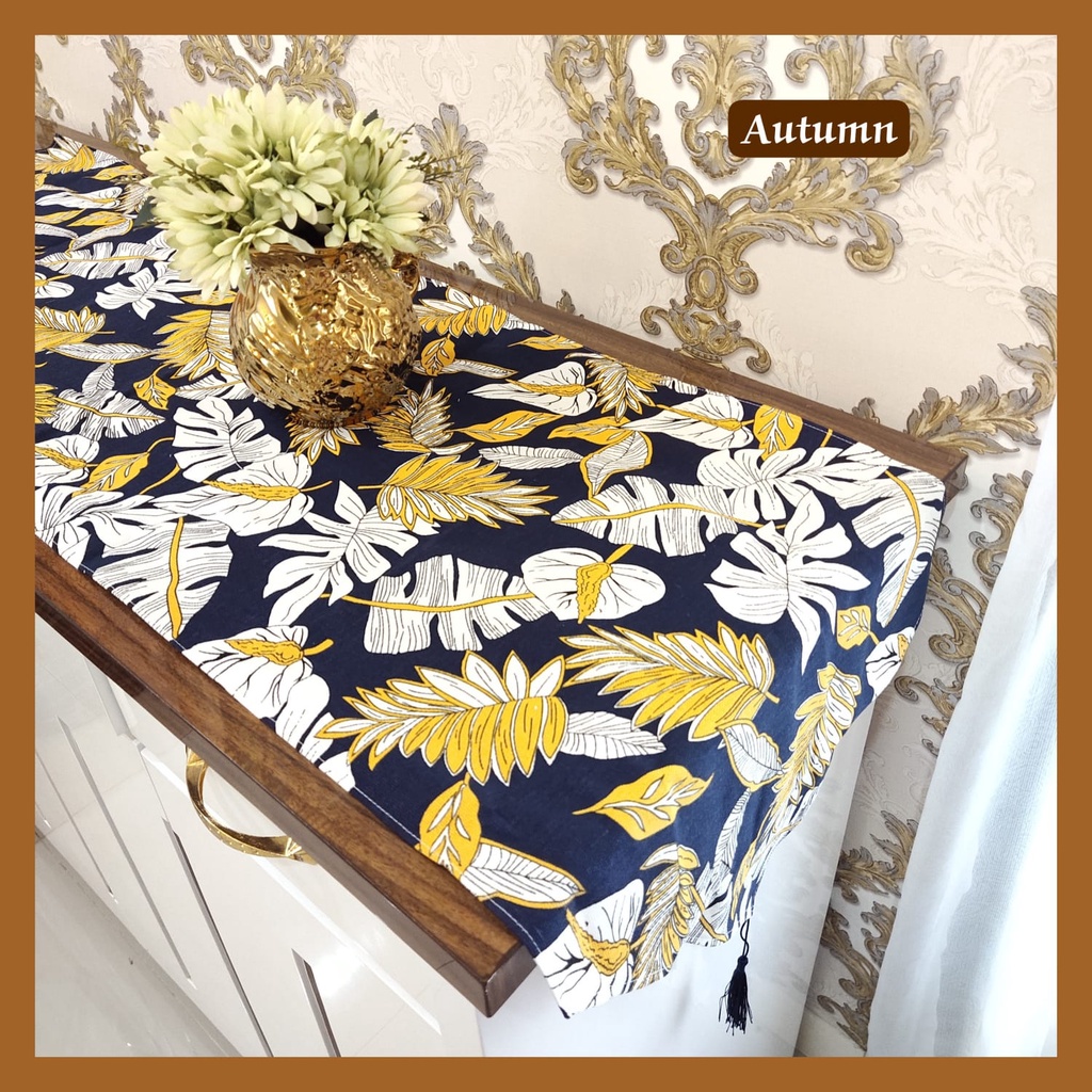 Jual Taplak Meja Modern Atau Taplak Meja Runner Kanvas Aneka Motif