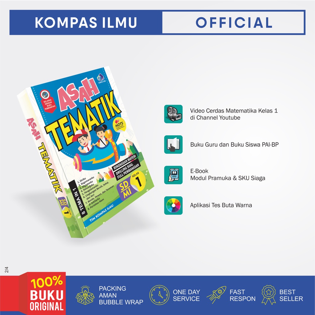 Jual Buku Asah Tematik Sd Mi Kelas Hots Tema In Kompas Ilmu