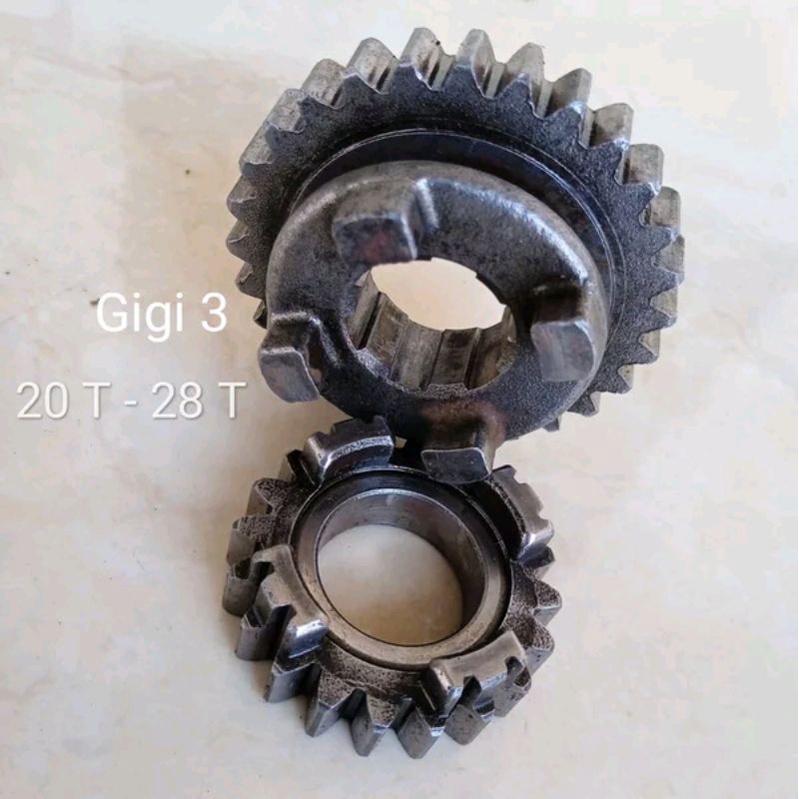 Jual Original Set Gigi 3 Rasio Mata 20 28 T Sepasang Gear Transmisi GL