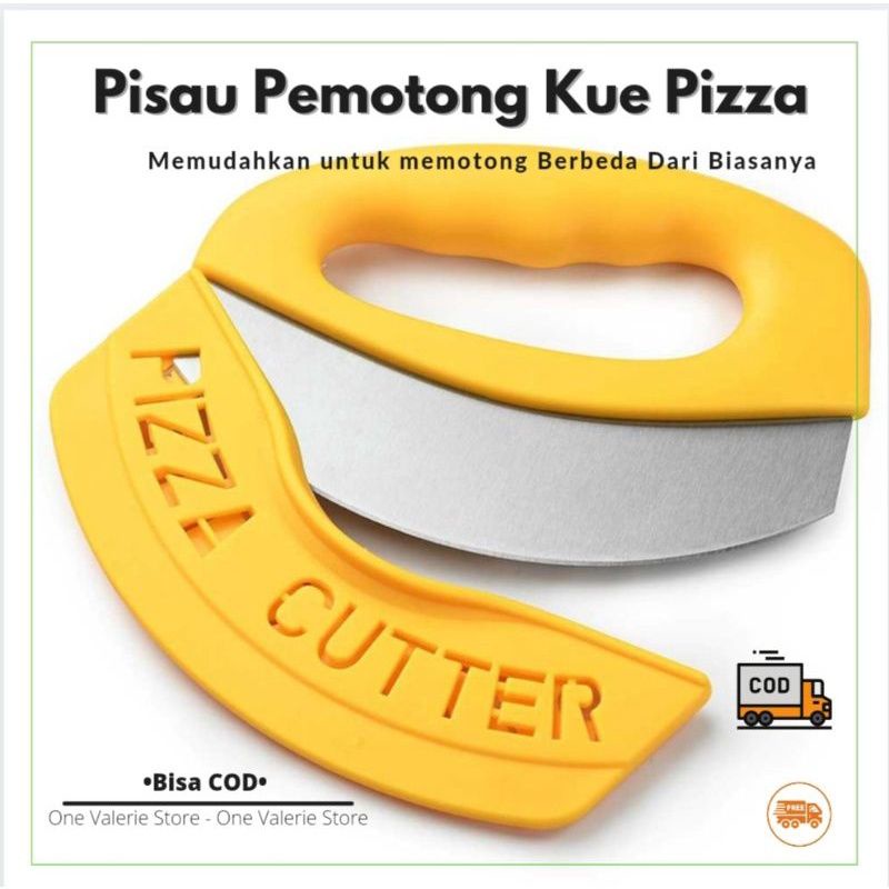 Jual Pisau Pizza Stainless Pemotong Pizza Kue Adonan Mezzaluna Chopper