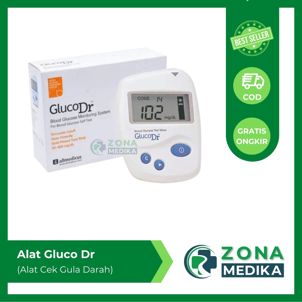 Jual Alat Cek Gula Darah GlucoDr Alat Gluco Dr Bio Sensor Shopee