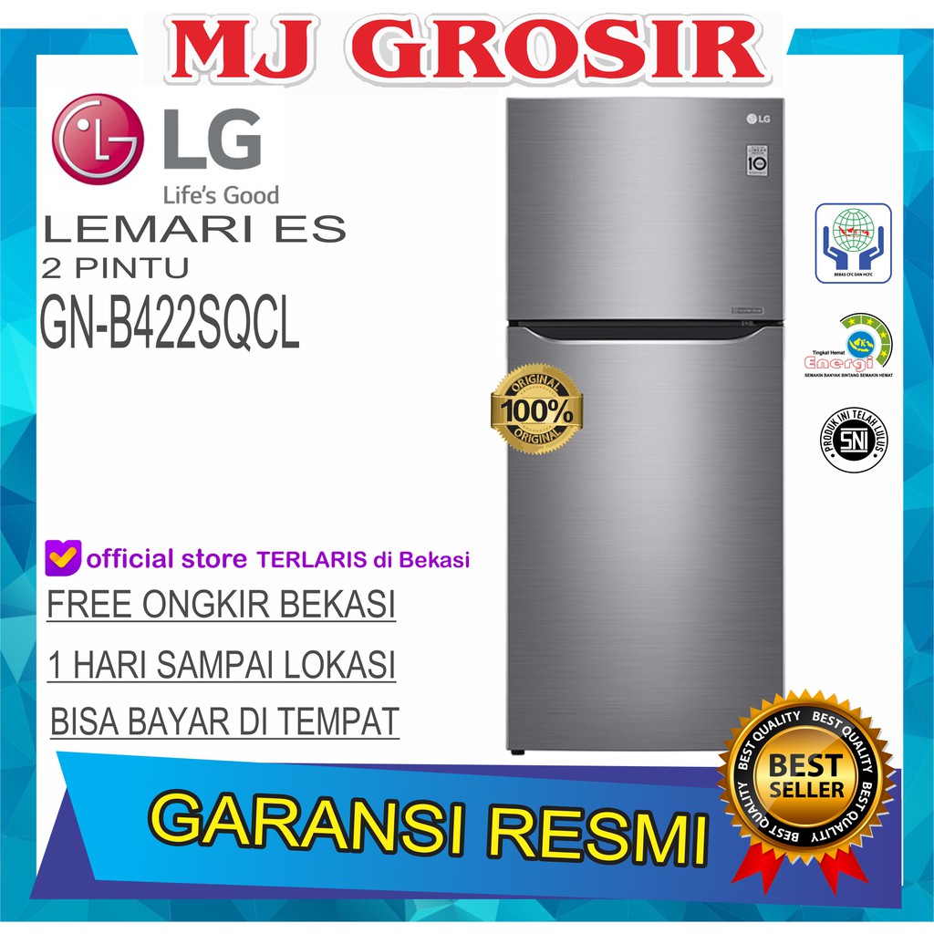 Jual KULKAS LG GN B 422 SQCL LEMARI ES 2 PINTU GNB 422SQCL SMART