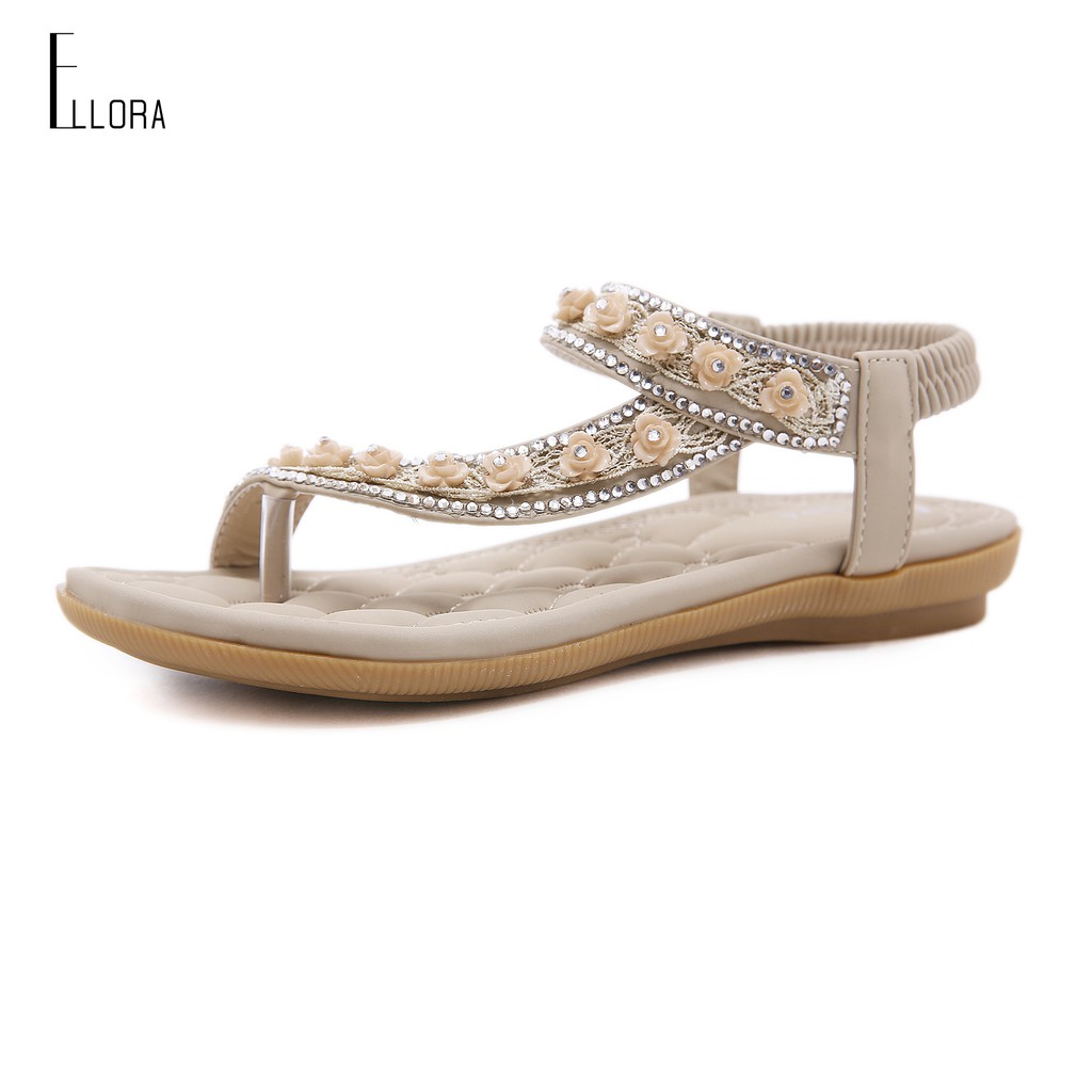 Jual Ellora Ey Sandal Wanita Flat Import Shopee Indonesia