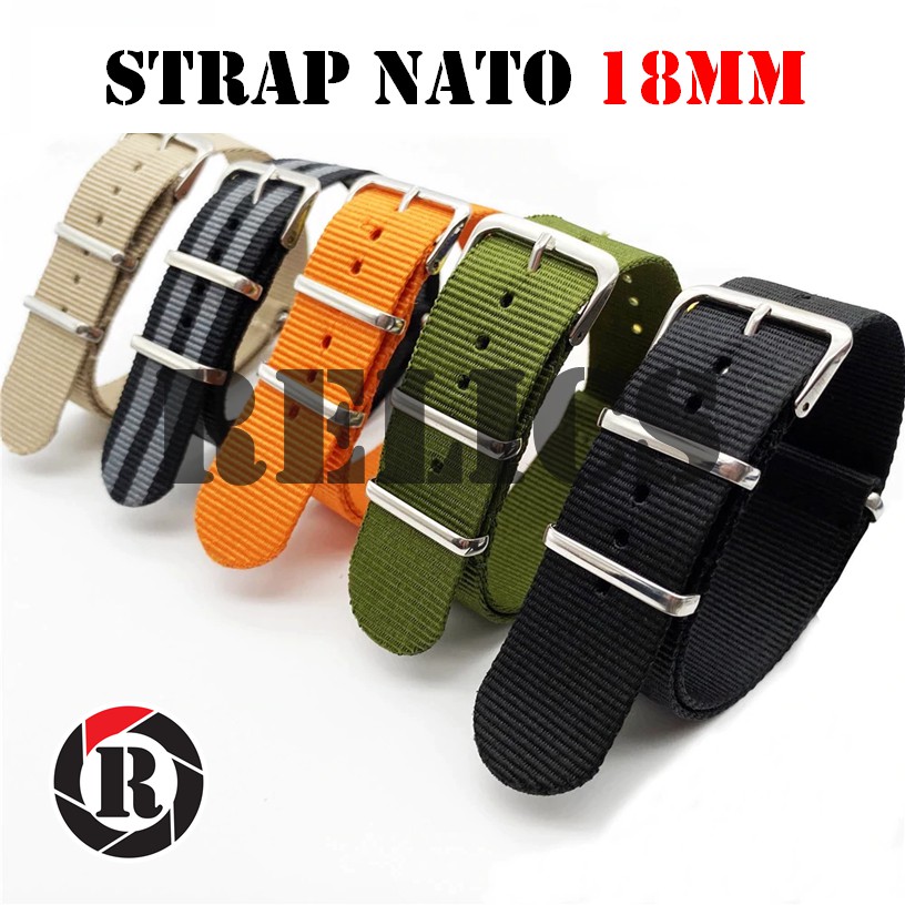 Jual Strap Nato Nylon Watch Strap Mm Mm Mm Tali Jam Tangan