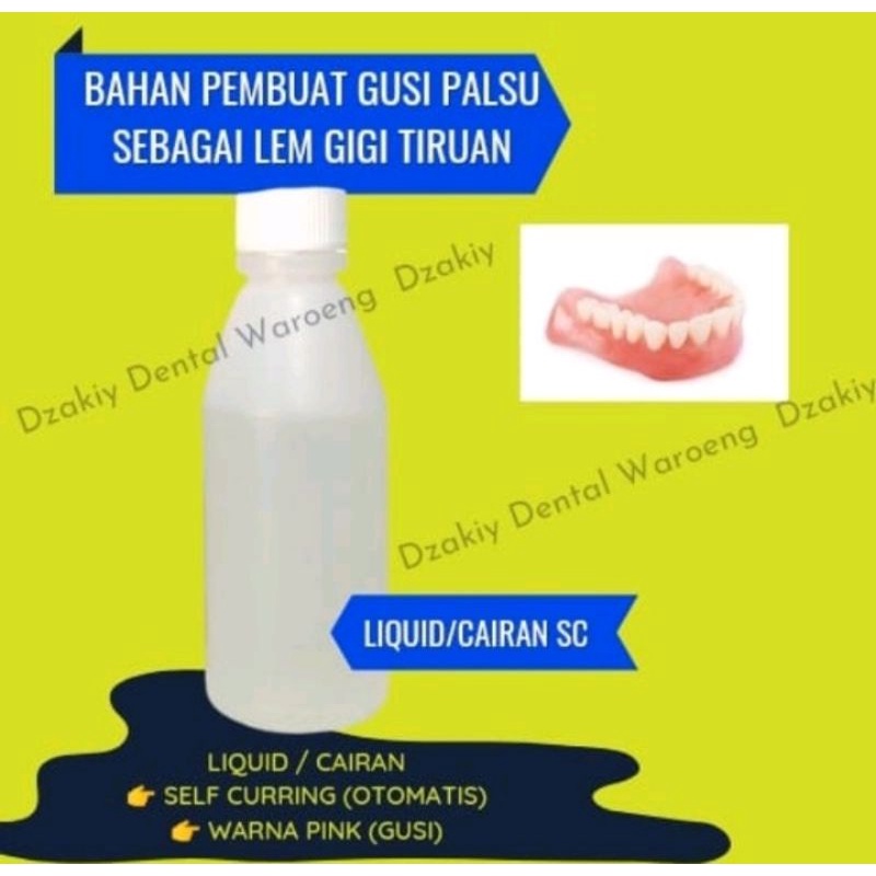 Jual Lem Gigi Palsu Patah Permanen Powder Liquid Self Curring SC Bubuk