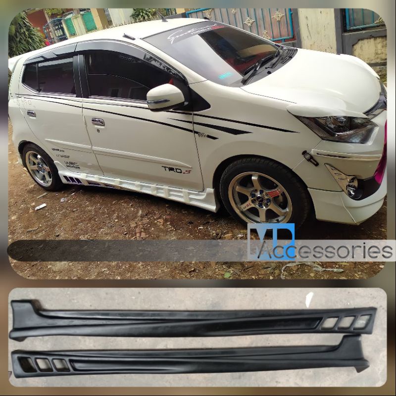 Jual Bodykit Sideskirt Samping Untuk Agya Dan Ayla Berbahan Dasar