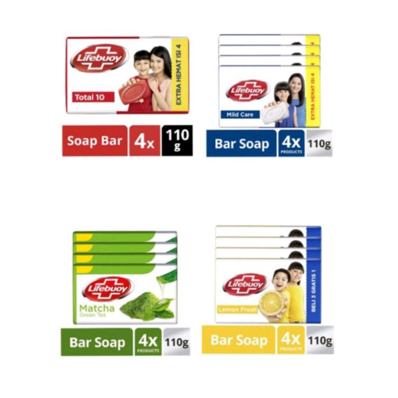 Jual LIFEBUOY Bar Soap 4x110gr Shopee Indonesia