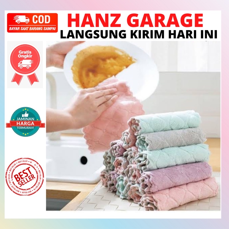 Jual Kain Lap Anti Minyak Micro Fiber Bersih Dapur Meja Piring Serap