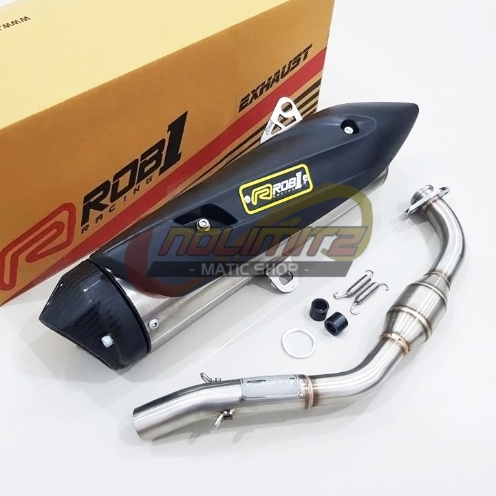 Jual Knalpot Standar Racing Power Boom ROB1 End Cup V Carbon Aerox 155