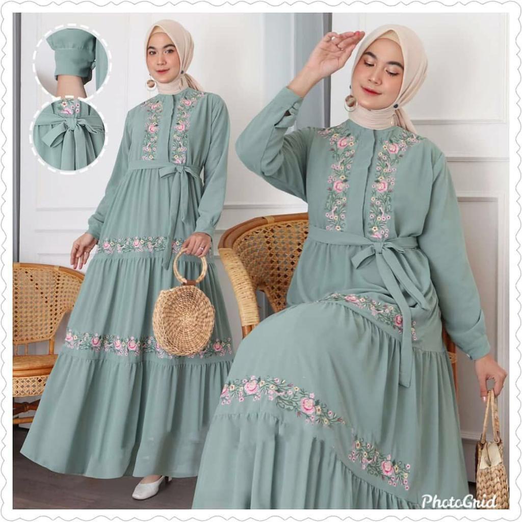 Jual Natasya Maxi Matt Ceruty Babydoll Bordil Terbaru Baju Gamis