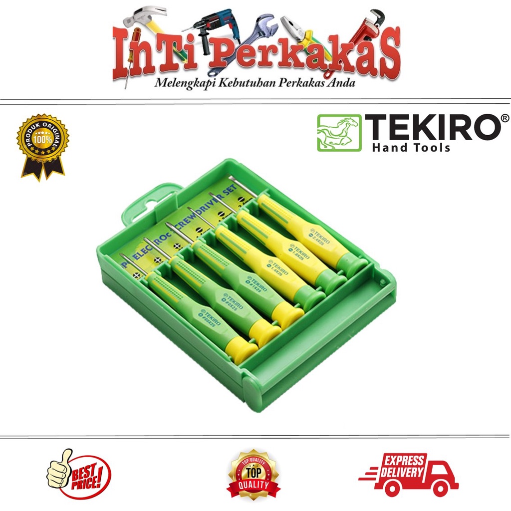 Jual TEKIRO OBENG SET LISTRIK 6 PCS OBENG PRESISI Shopee Indonesia