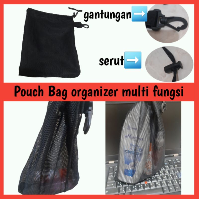 Jual Pouch Bag Jaring Kosmetik Tas Makeup ALAT MANDI Jaring Tas